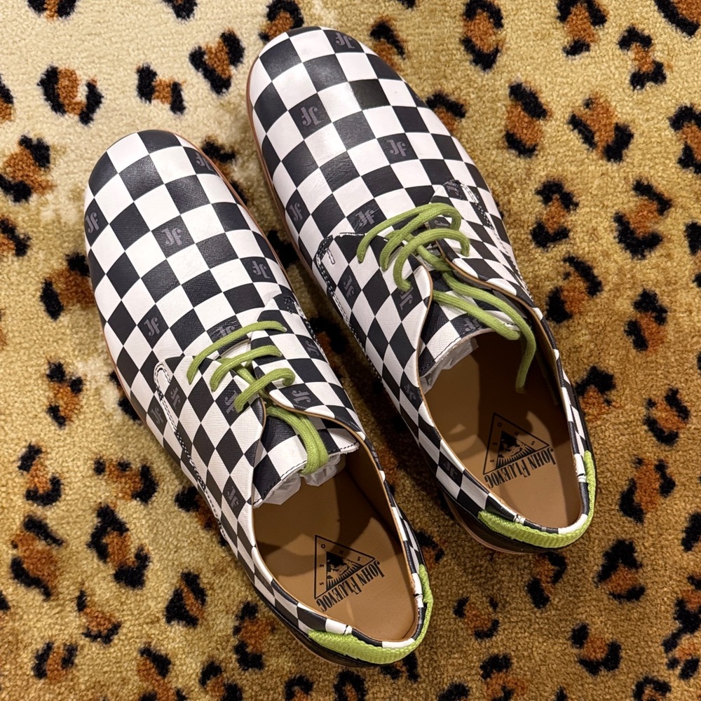 John Fluevog Checkered Men's Shoes - Picture 5 of 10